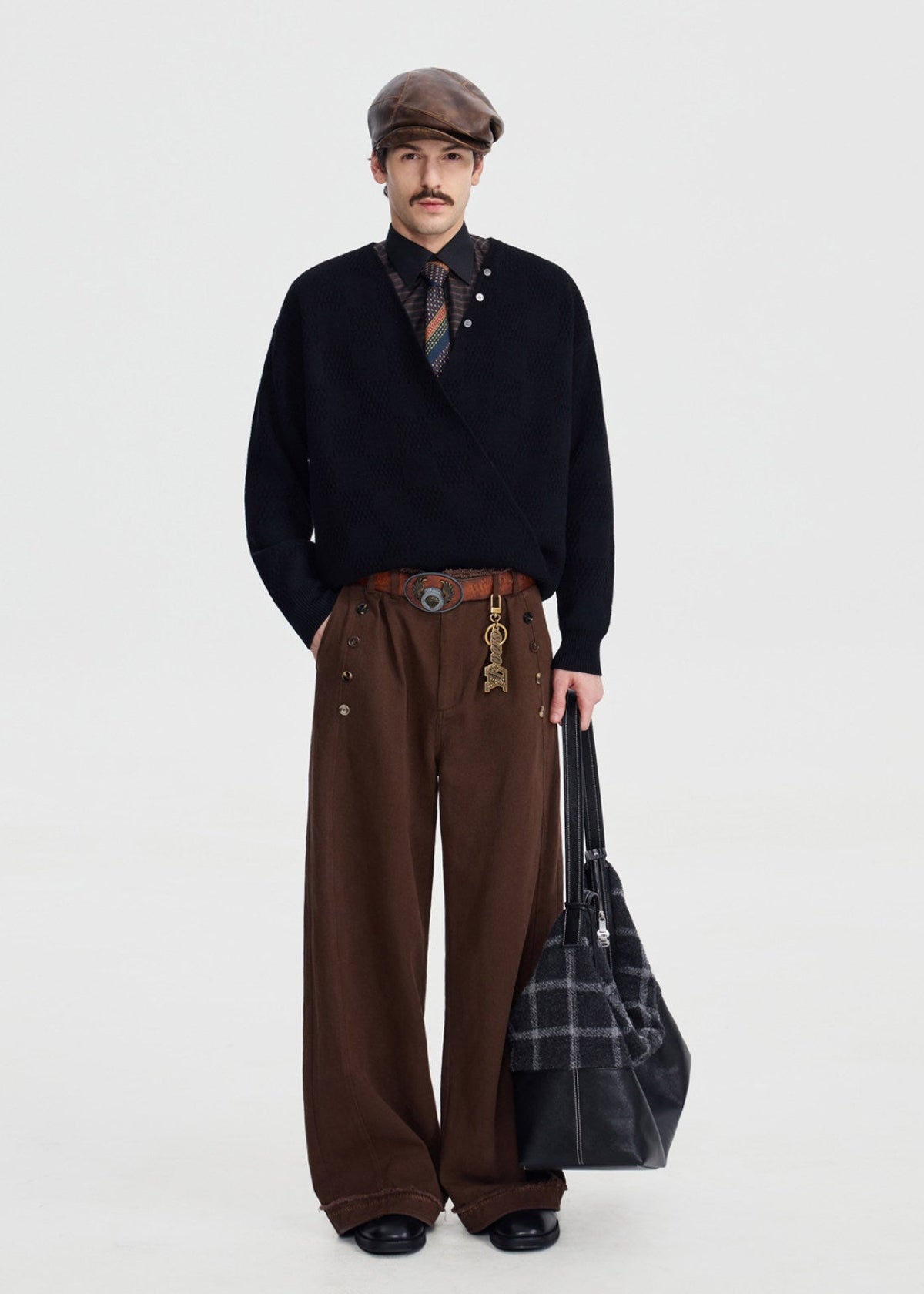SCRIPT-X WOOL WRAP CARDIGAN