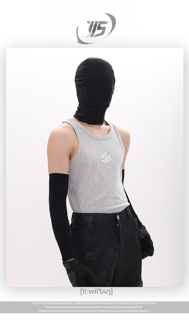 MANSON NIRVANA METAL LETTER SOLID TANK TOP