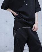 BOXYFIT HEAVY COTTON METAL BUTTON TEE