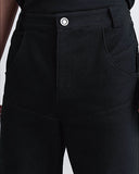 ZIP DARK FLARE PANTS