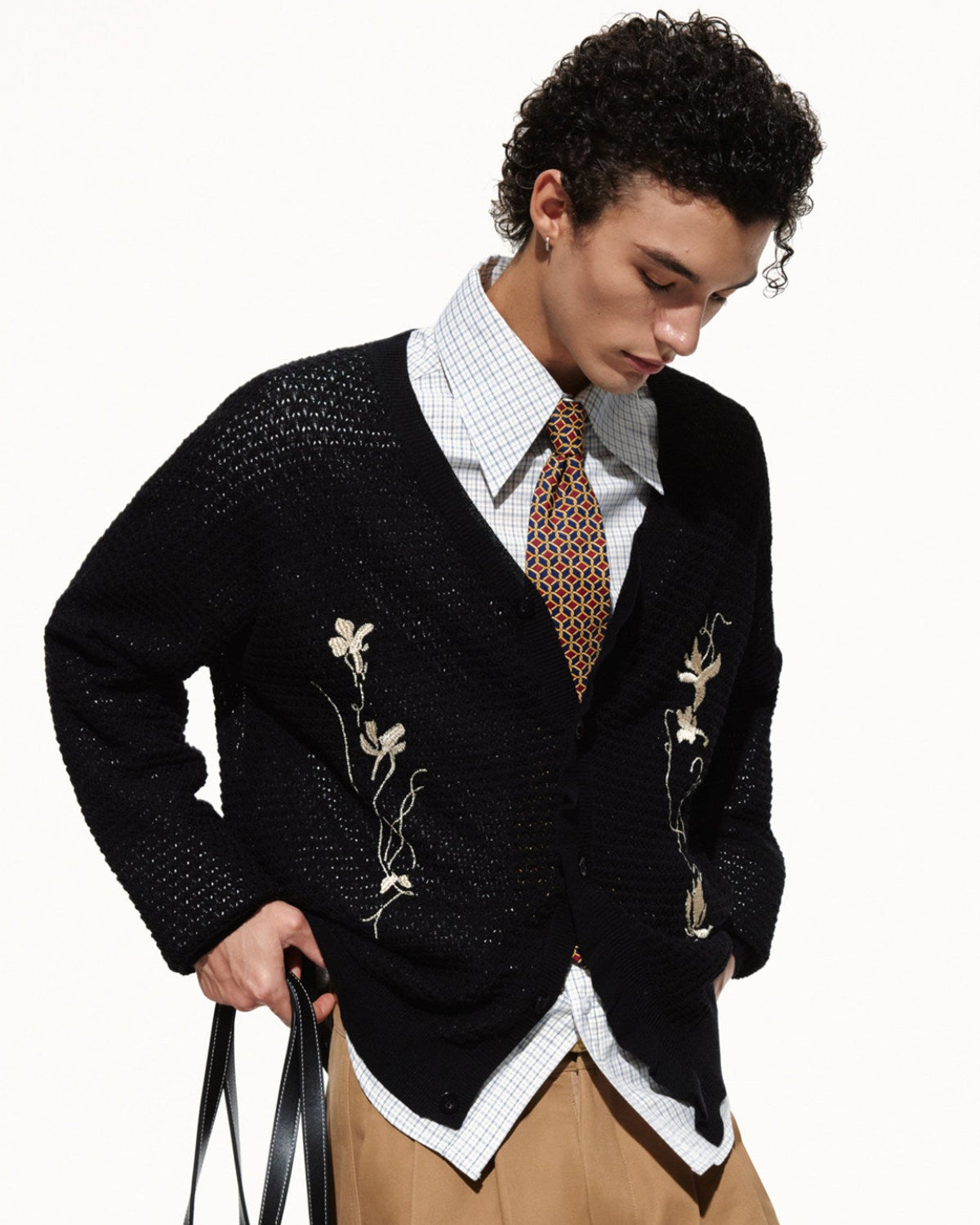 SCRIPT-X LINEN LYOCELL EMBROIDERED SHIRT