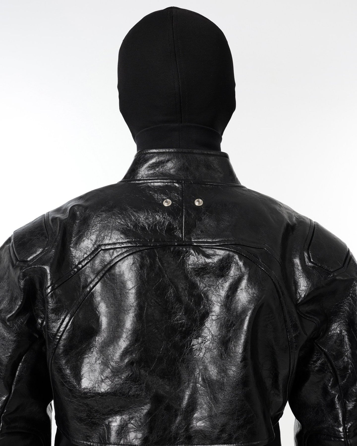 DARK HIPHOP STAND COLLAR PU JACKET