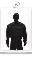AVANT-GARDE PIN DETAIL ZIP HOODIE