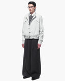 WOOL JACQUARD WIDE PANTS