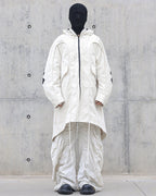 MASKED FISHTAIL HOODIE TRENCH COAT