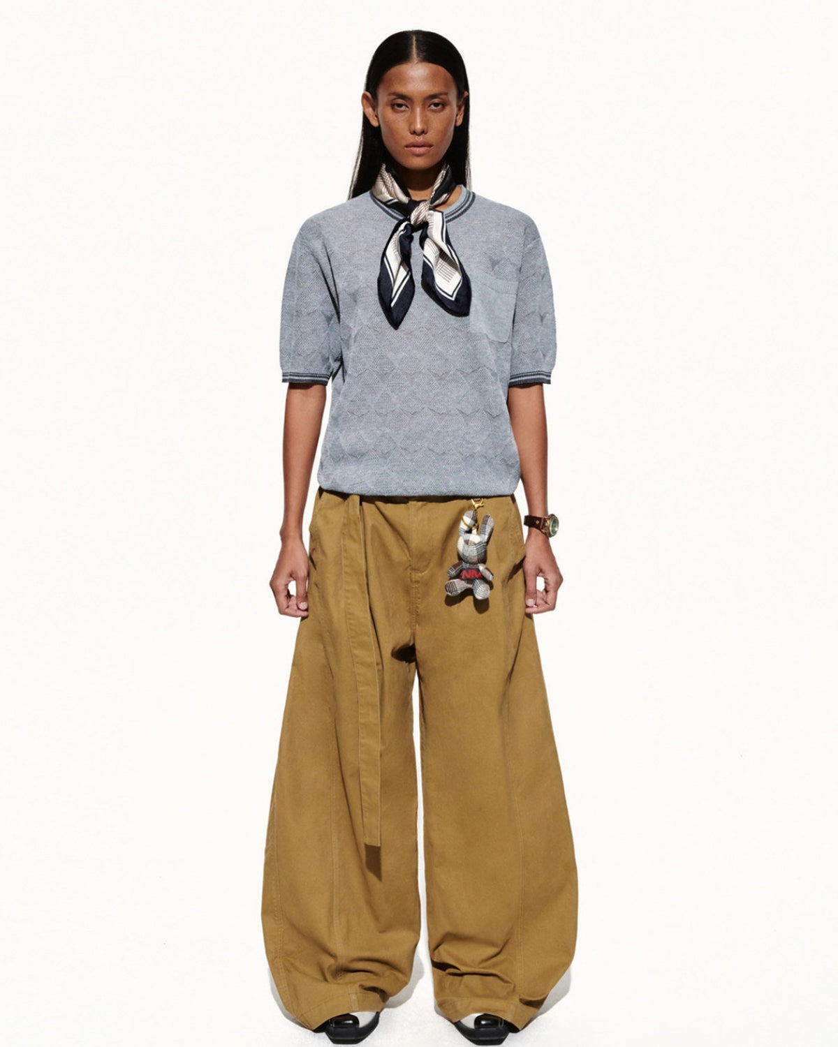 SCRIPT-X LINEN LYOCELL RIB TEE