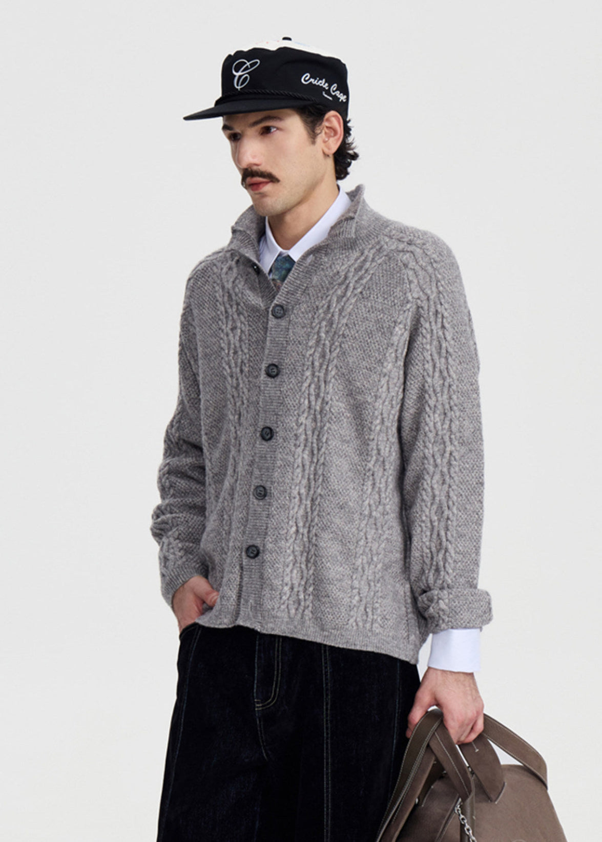 SCRIPT-X CABLE WOOL SWEATER