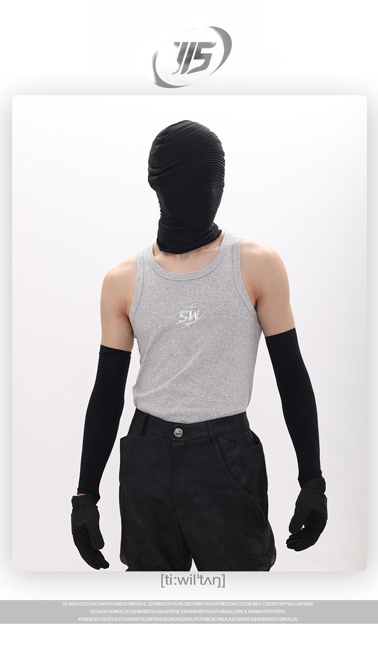 MANSON NIRVANA METAL LETTER SOLID TANK TOP