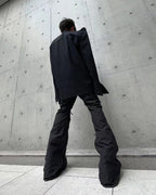 ZIPPER PARACHUTE FLARE PANTS
