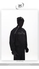 AVANT-GARDE PIN DETAIL ZIP HOODIE