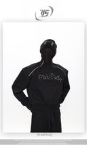 AVANT-GARDE PIN DETAIL ZIP HOODIE