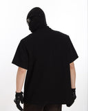 SHOULDER RHINESTONE DETAIL DECONSTRUCTED TEE