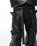 BLACK BIKER LEATHER PANTS