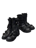 BLACK STRAP BIKER WORK BOOTS
