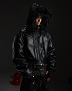 DETACHABLE HOODED BOMBER JACKET