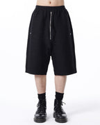 ZIPPER DETAIL HAREM SHORTS