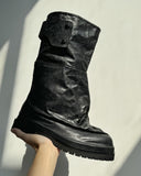WASTELAND DISTRESSED BIKER MARTIN BOOTS