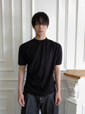 OFF/SC ICE SILK WAVED PLEATED AVANT-GARDE TEE
