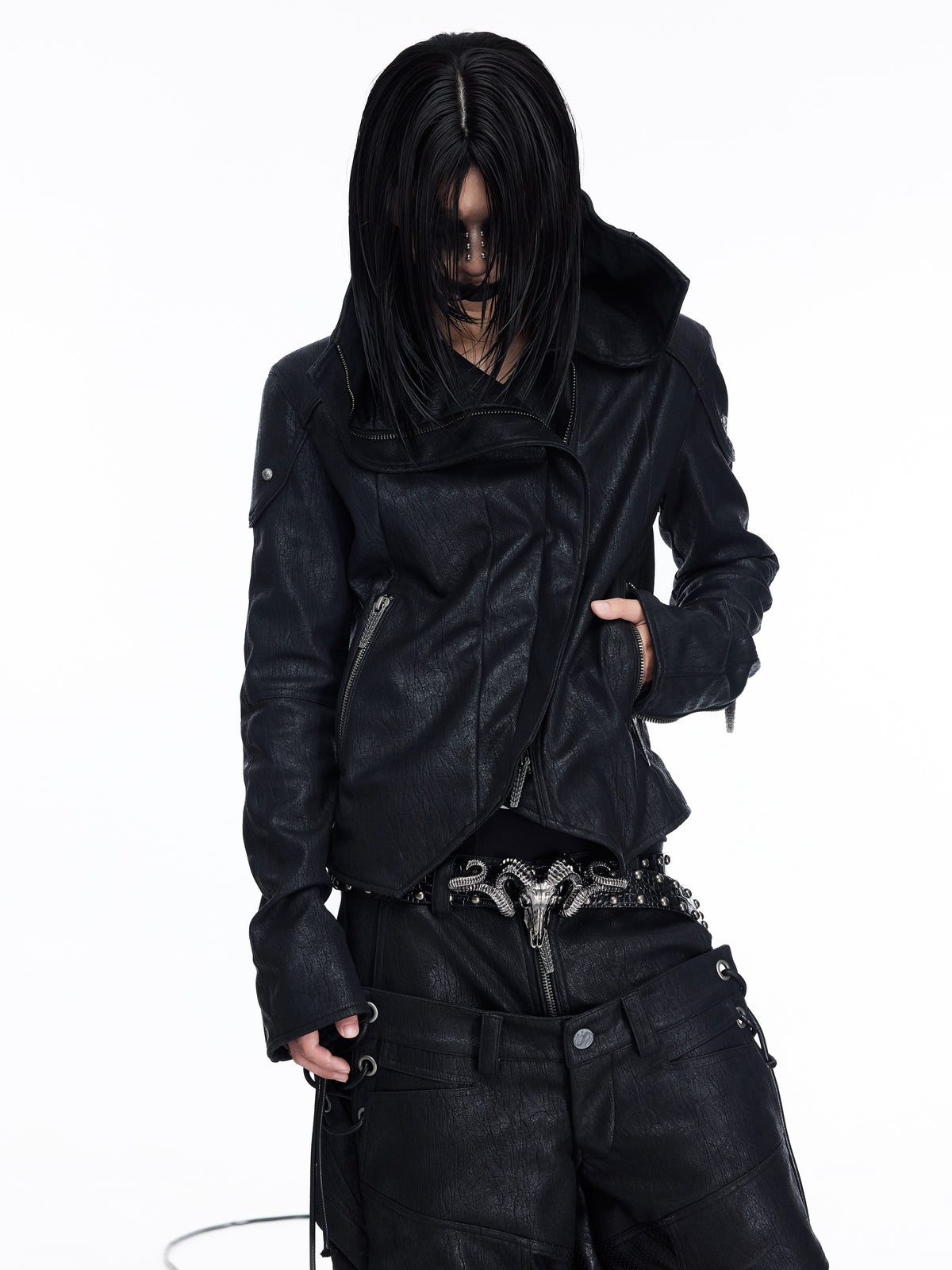OFF AXIS LEATHER JACKET