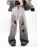 VINTAGE DISTRESSED WIDE JEANS