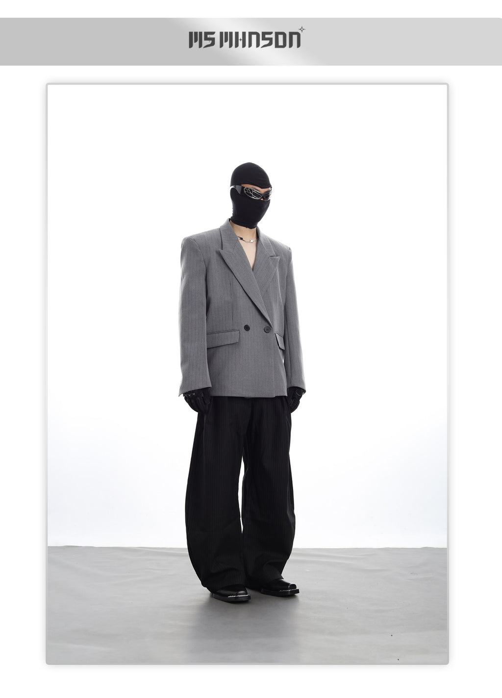 XCULTURE LUXURY STRIPED TAILORED BLAZER