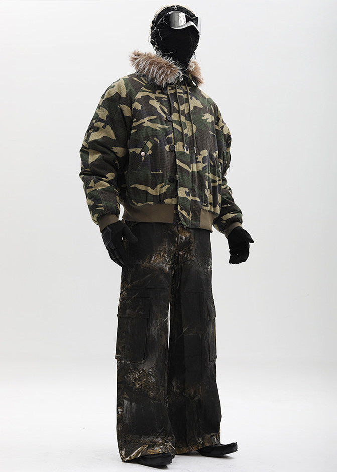 OFF/SC CAMO BOMBER JACKET