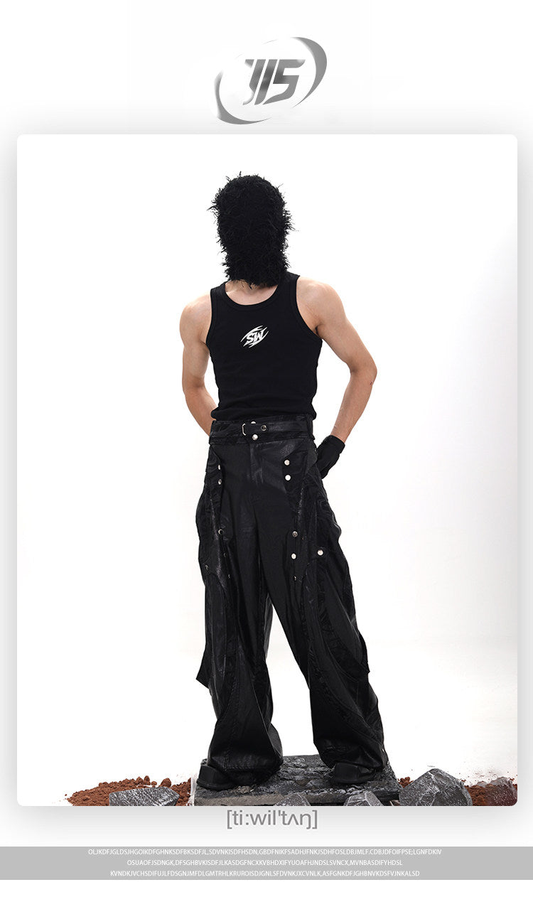 MANSON NIRVANA METAL LETTER SOLID TANK TOP