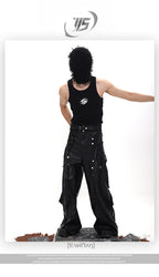 MANSON NIRVANA METAL LETTER SOLID TANK TOP