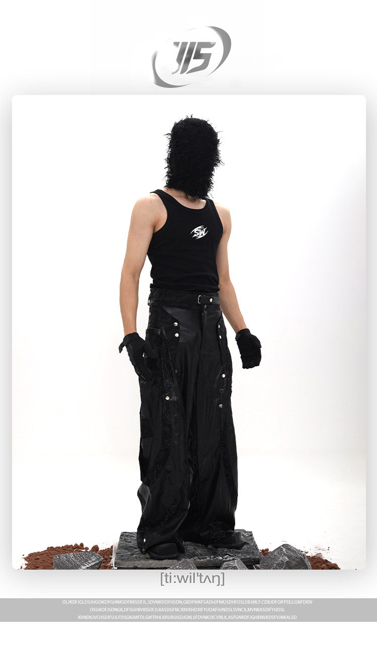 MANSON NIRVANA METAL LETTER SOLID TANK TOP