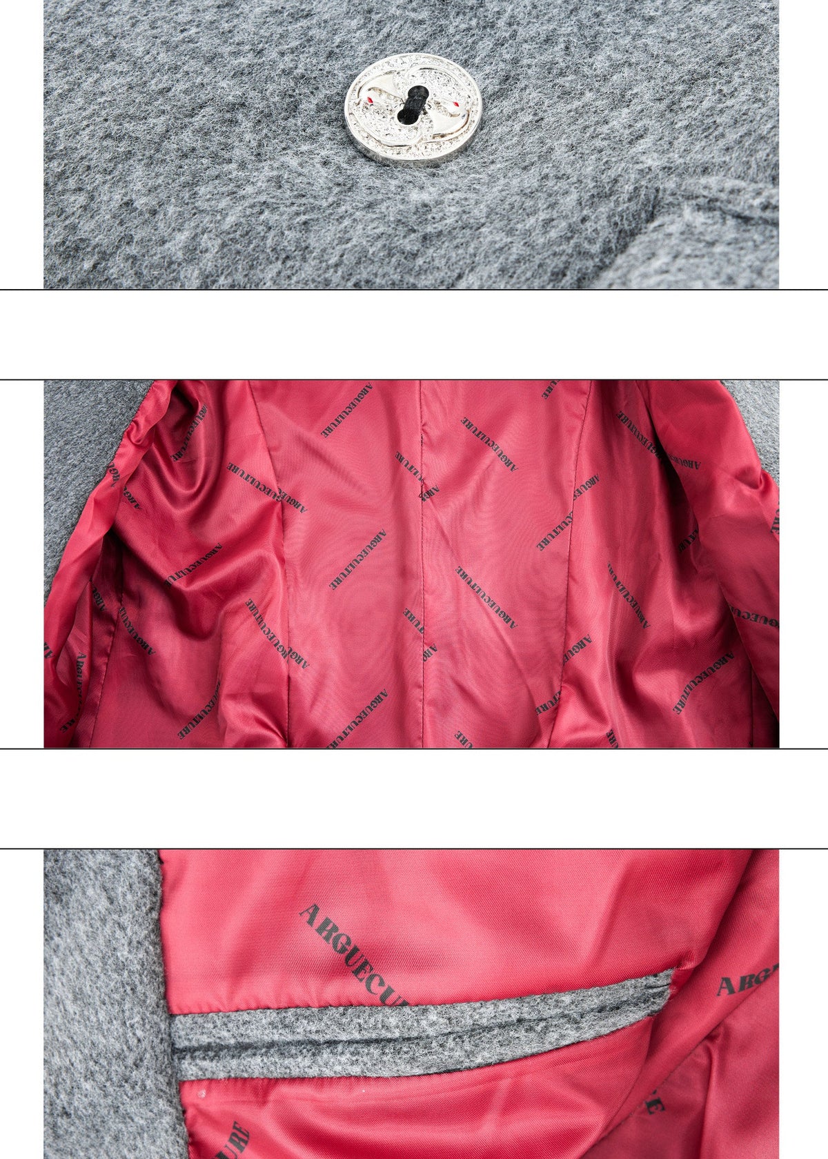 AFTERHOURS long double-breasted wool-blend coat with peak lapels, additional product photograph 9 | OFFCULTURE®