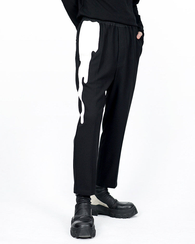 PAINT DRIP WOOL PANTS