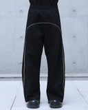 REFLECTIVE CURVED WIDE TRACK PANTS