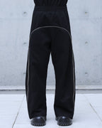 REFLECTIVE CURVED WIDE TRACK PANTS