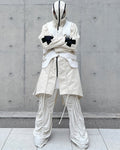 MASKED FISHTAIL HOODIE TRENCH COAT