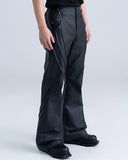 WAXED DARK FLARE PANTS