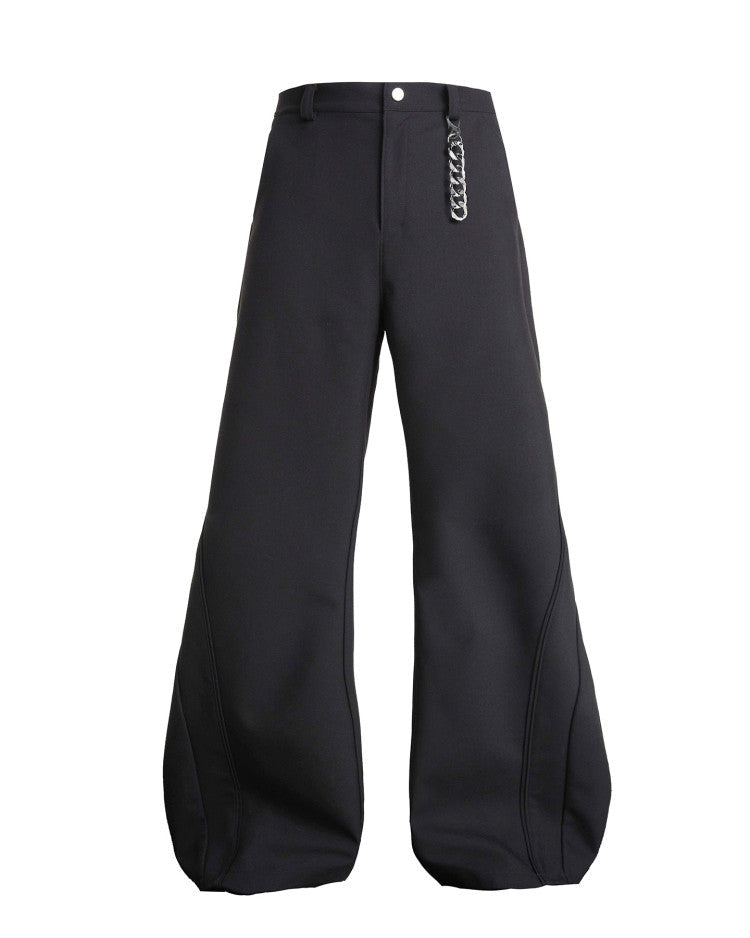 CURVED WIDE FIT PANTS