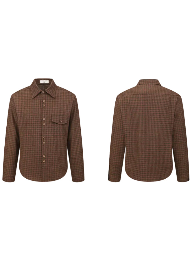 SCRIPT-X PLAID TWO-BUTTON SHIRT