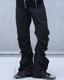 CURVED WIDE LEG TECH PANTS