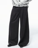 WOOL JACQUARD WIDE PANTS