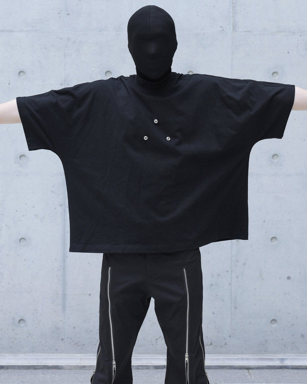BOXYFIT HEAVY COTTON METAL BUTTON TEE
