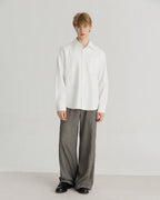 XEQUATION BLACK WHITE TEXTURED SHIRT