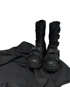 BLACK STRAP BIKER WORK BOOTS
