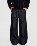 WOOL DECON STRUCTED PANTS