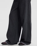 WOOL SPLICED WIDE TROUSERS