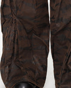 CAMO PLEATED WIDE PANTS