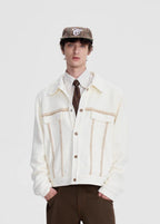 SCRIPT-X PATCH COLOR BLOCK JACKET