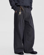 WAIST PLEATED WIDE TROUSERS
