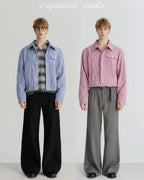 XEQUATION PLAID CRINKLE SHIRT JACKET