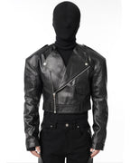 BIKER PADDED SHOULDER JACKET
