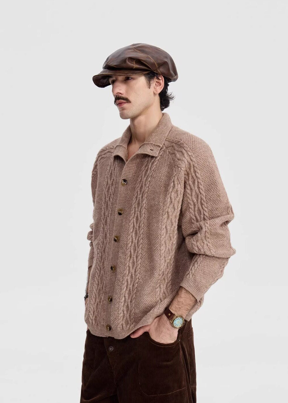 SCRIPT-X CABLE WOOL SWEATER